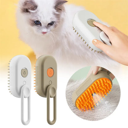 Cloudora 3-in-1 Steam Grooming Brush — Self-Cleaning Comb with Water Spray for Cats & Dogs