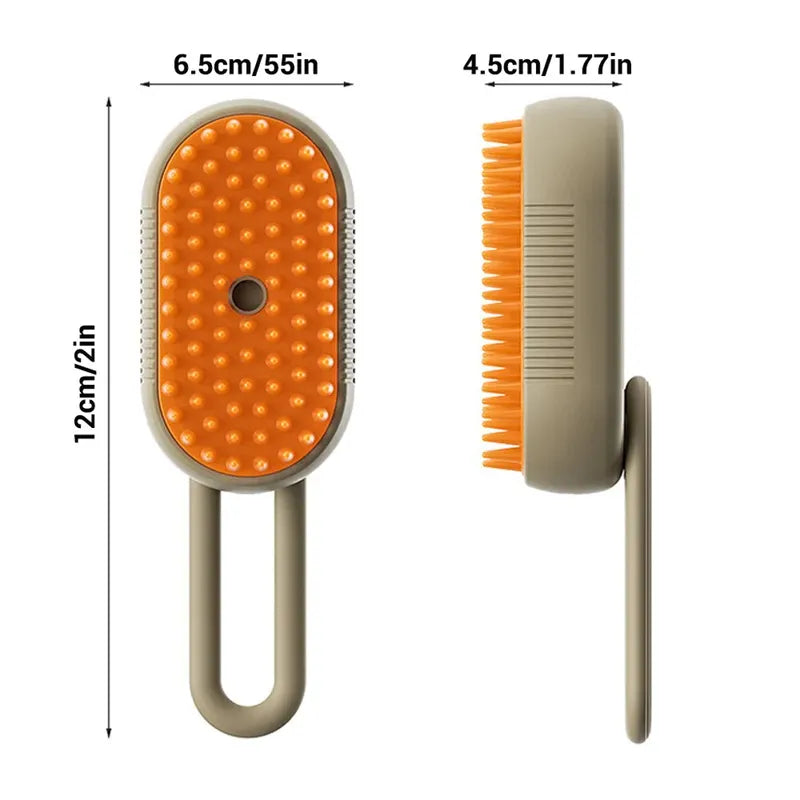 Cloudora 3-in-1 Steam Grooming Brush — Self-Cleaning Comb with Water Spray for Cats & Dogs